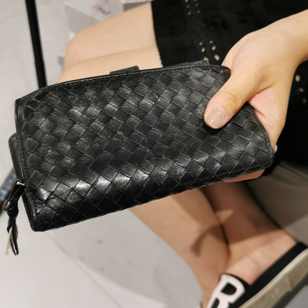Bottegga Veneta authentic black leather wallet